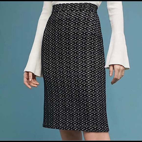 Maeve ❤️ Anthropologie ❤️ Geotile Intarsia Pencil Skirt - Picture 2 of 11